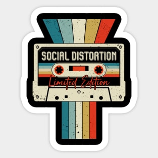 Graphic Social Distortion Proud Name Cassette Tape Vintage Birthday Gifts Sticker